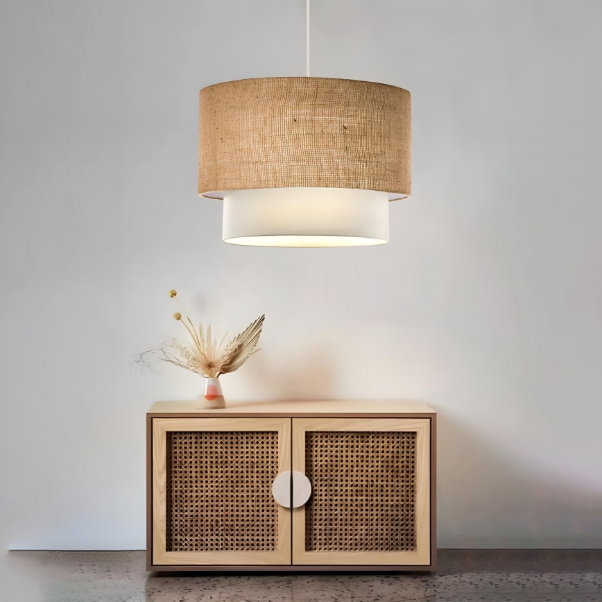 Pendelleuchte AYD 1xE27/15W/230V beige/weiß