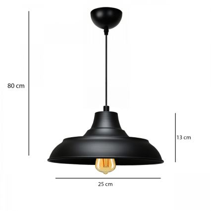 Pendelleuchte AYD 1xE27/40W/230V, schwarz