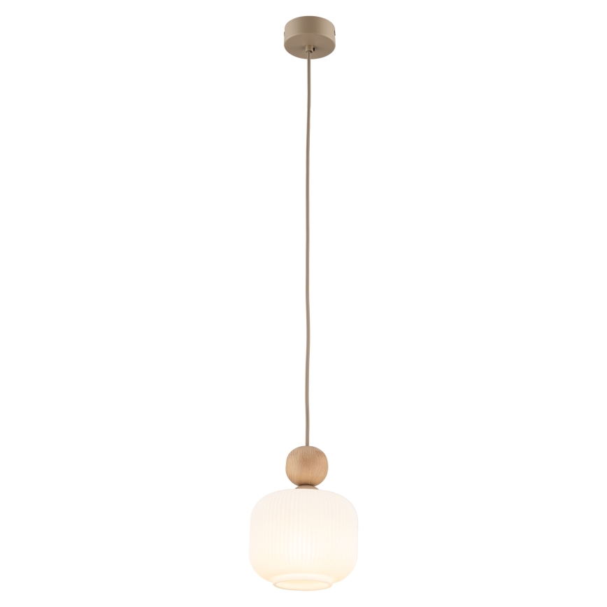 Pendelleuchte BALLO an Kabel, 1x E14/10W/230V, beige