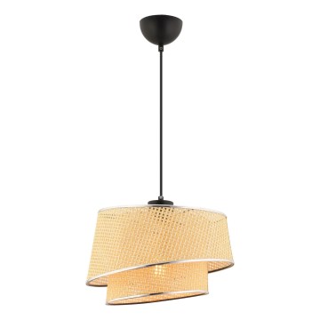 Pendelleuchte BARETTE an Kabel 1xE27/60W/230V beige/glänzender Chrom