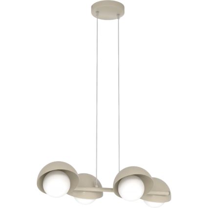 Pendelleuchte BOOM an Stahlseil 4xG9/8W/230V, beige