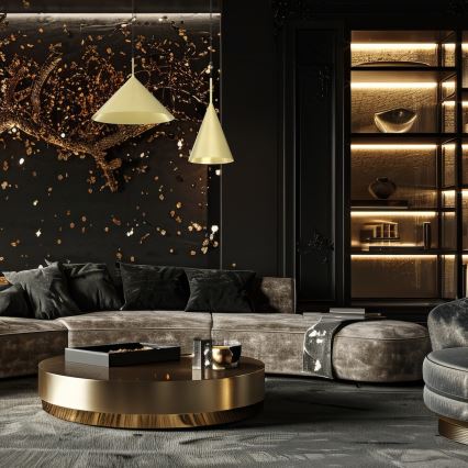 Pendelleuchte CAPITAL 1xGX53/15W/230V Ø 46 cm goldfarben