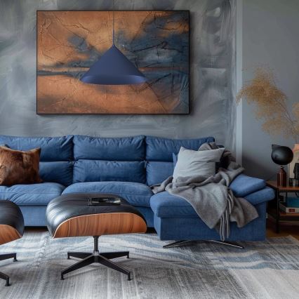 Pendelleuchte CAPITAL an Kabel, 1xGX53/15W/230V, Ø 46 cm, blau