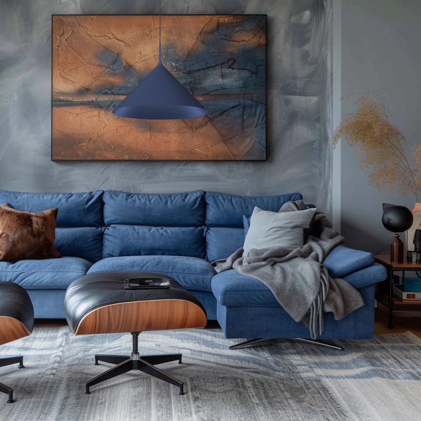 Pendelleuchte CAPITAL an Kabel, 1xGX53/15W/230V, Ø 46 cm, blau