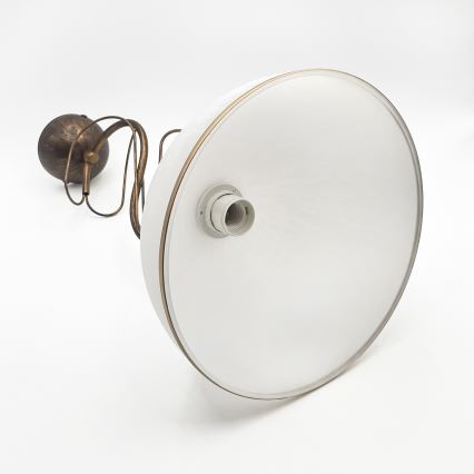 Pendelleuchte COBRA mit Stange 1xE27/60W/230V Ø 30 cm Bronze/Patina