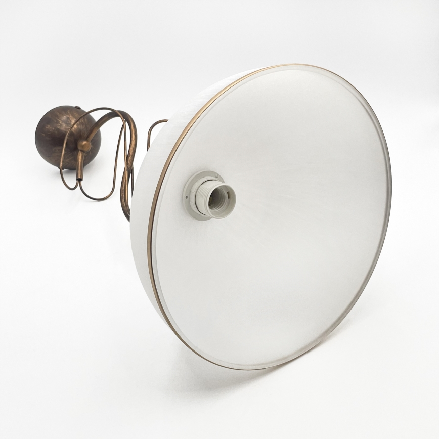 Pendelleuchte COBRA mit Stange 1xE27/60W/230V Ø 30 cm Bronze/Patina