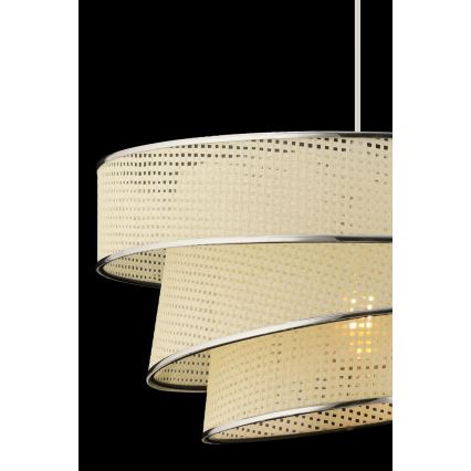 Pendelleuchte COUPER, 1x E27/60W/230V, weiß/glänzender Chrom