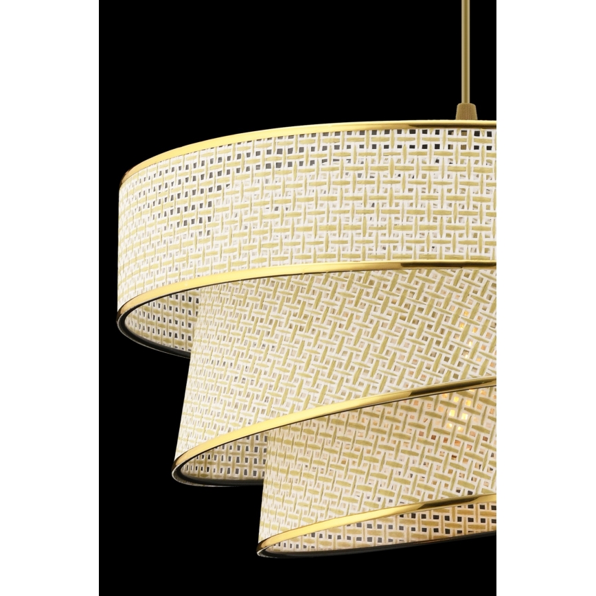 Pendelleuchte COUPER mit Kabel 1xE27/60W/230V creme/gold