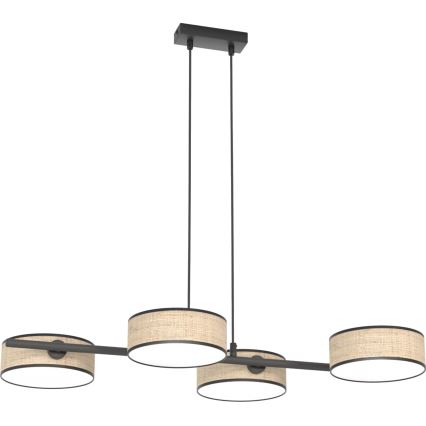 Pendelleuchte DRUMZ an Kabel, 4xE14/10W/230V, Beige