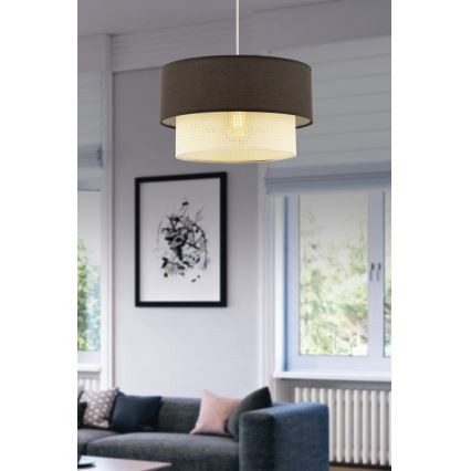 Pendelleuchte ECHO 1x E27/60W/230V, braun/cremefarben