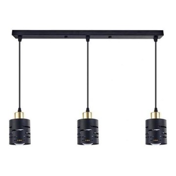 Pendelleuchte ELEN 3xE27/35W/230V schwarz/gold