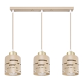 Pendelleuchte ELEN mit Kabelaufhängung, 3x E27/35 W/230 V, beige/gold