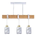 Pendelleuchte ELEN mit Kabelaufhängung, 3x E27, 35W, 230V – Weiß/Gold/Braun