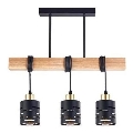 Pendelleuchte ELEN mit Seilaufhängung 3xE27/35W/230V schwarz/gold/braun