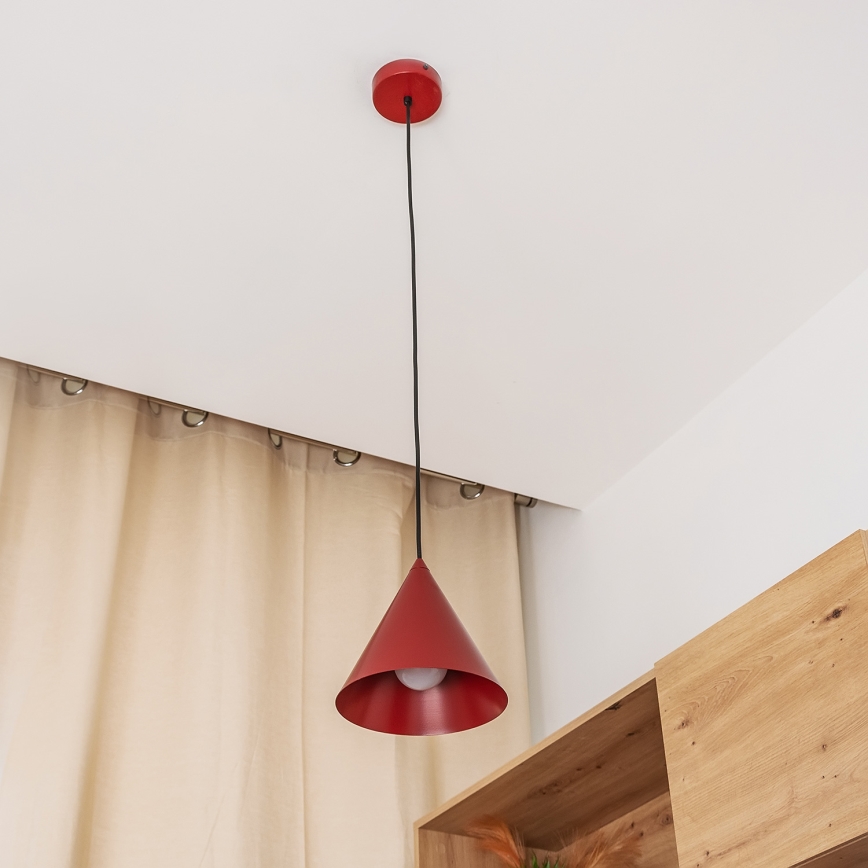 Pendelleuchte ETNA II mit Kabel 1xE27/15W/230V, Ø 18,5 cm, rot