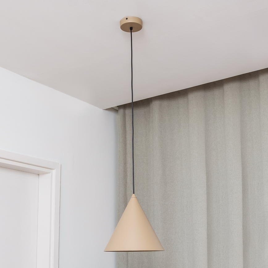 Pendelleuchte ETNA II mit Kabel, 1xE27/15W/230V, Ø 25 cm, beige
