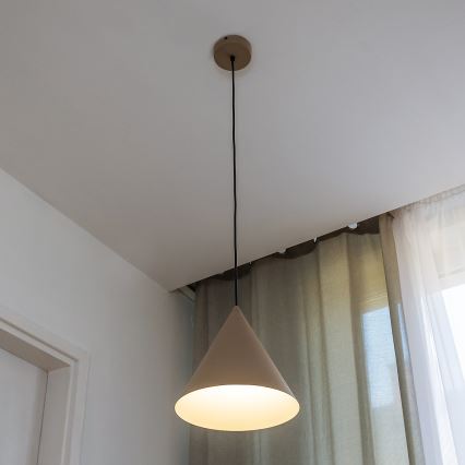 Pendelleuchte ETNA II mit Kabel, 1xE27/15W/230V, Ø 25 cm, beige