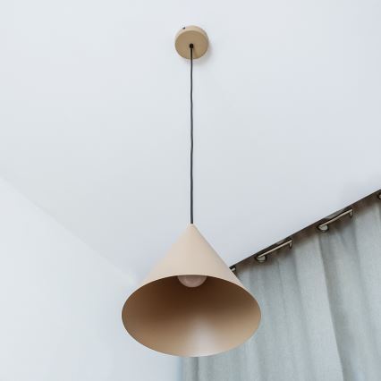 Pendelleuchte ETNA II mit Kabel, 1xE27/15W/230V, Ø 25 cm, beige