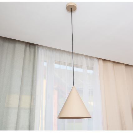 Pendelleuchte ETNA II mit Kabel, 1xE27/15W/230V, Ø 25 cm, beige