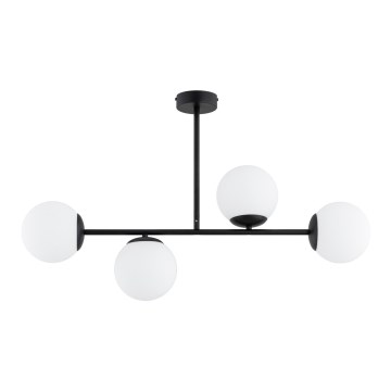 Pendelleuchte GLORIS mit Stange 4xE14/10W/230V, schwarz