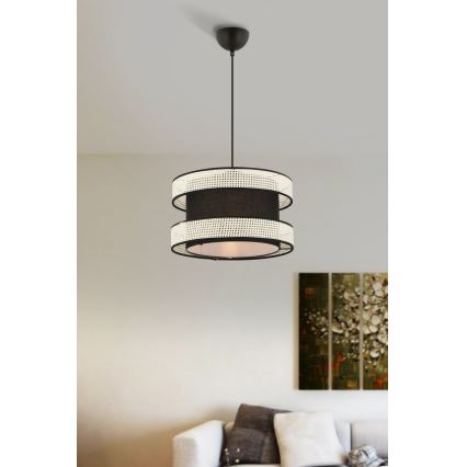 Pendelleuchte HALO, 1xE27/60W/230V, schwarz/cremefarben