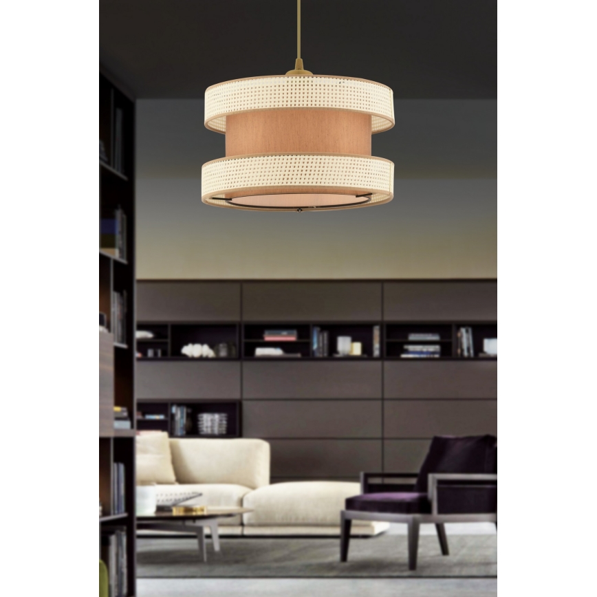 Pendelleuchte HALO mit Kabel 1xE27/60W/230V braun/creme
