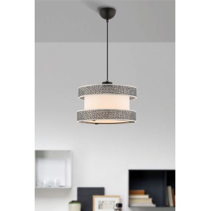Pendelleuchte HALO mit Kabel 1xE27/60W/230V creme/hellgrau