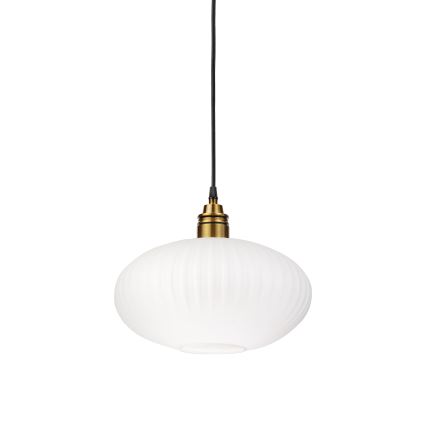 Pendelleuchte HECTOR an Kabel 1xE27/15W/230V weiß/messing Ø 30 cm