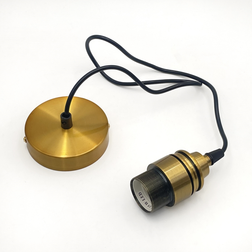 Pendelleuchte HECTOR an Kabel 1xE27/15W/230V weiß/messing Ø 30 cm