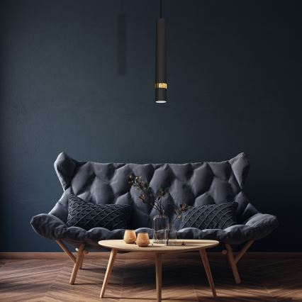 Pendelleuchte JOKER an Kabel 1xGU10/25W/230V, schwarz/gold