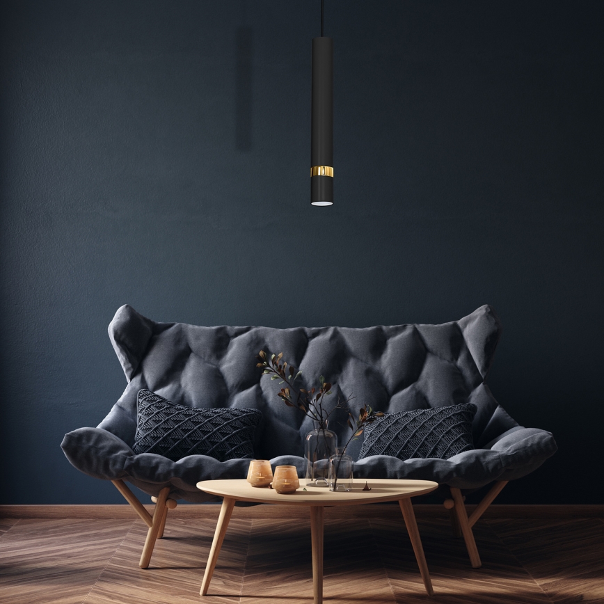 Pendelleuchte JOKER an Kabel 1xGU10/25W/230V, schwarz/gold