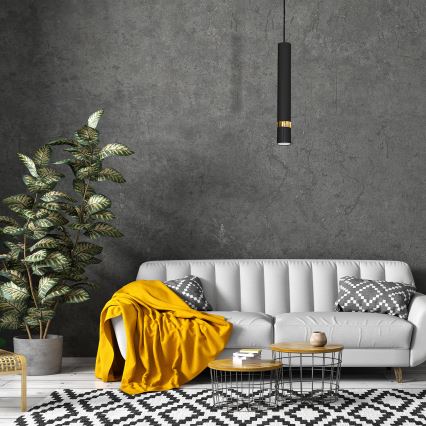 Pendelleuchte JOKER an Kabel 1xGU10/25W/230V, schwarz/gold