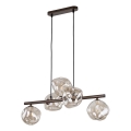 Pendelleuchte LAVA an Kabel 5xG9/8W/230V Bronze/rauchiges Beige