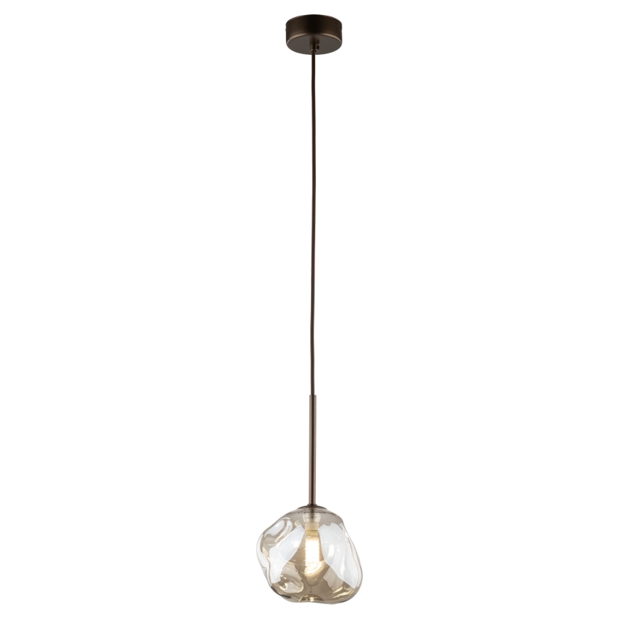 Pendelleuchte LAVA mit Kabelaufhängung 1xG9/8W/230V Bronze/Rauchbeige