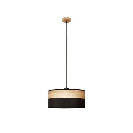 Pendelleuchte mit Kabel ALBA 1xE27/15W/230V Ø 40 cm schwarz/braun