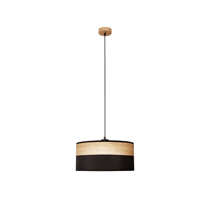 Pendelleuchte mit Kabel ALBA 1xE27/15W/230V Ø 40 cm schwarz/braun