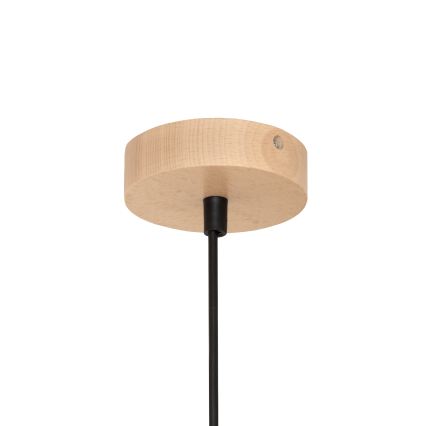 Pendelleuchte mit Kabel ALBA 1xE27/15W/230V Ø 40 cm schwarz/braun