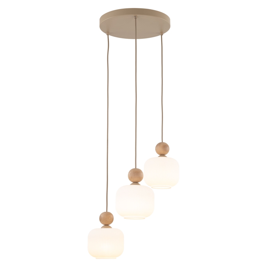 Pendelleuchte mit Kabel BALLO 3xE14/10W/230V beige