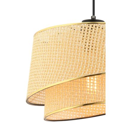 Pendelleuchte mit Kabel BARETTE 1xE27/60W/230V braun/gold