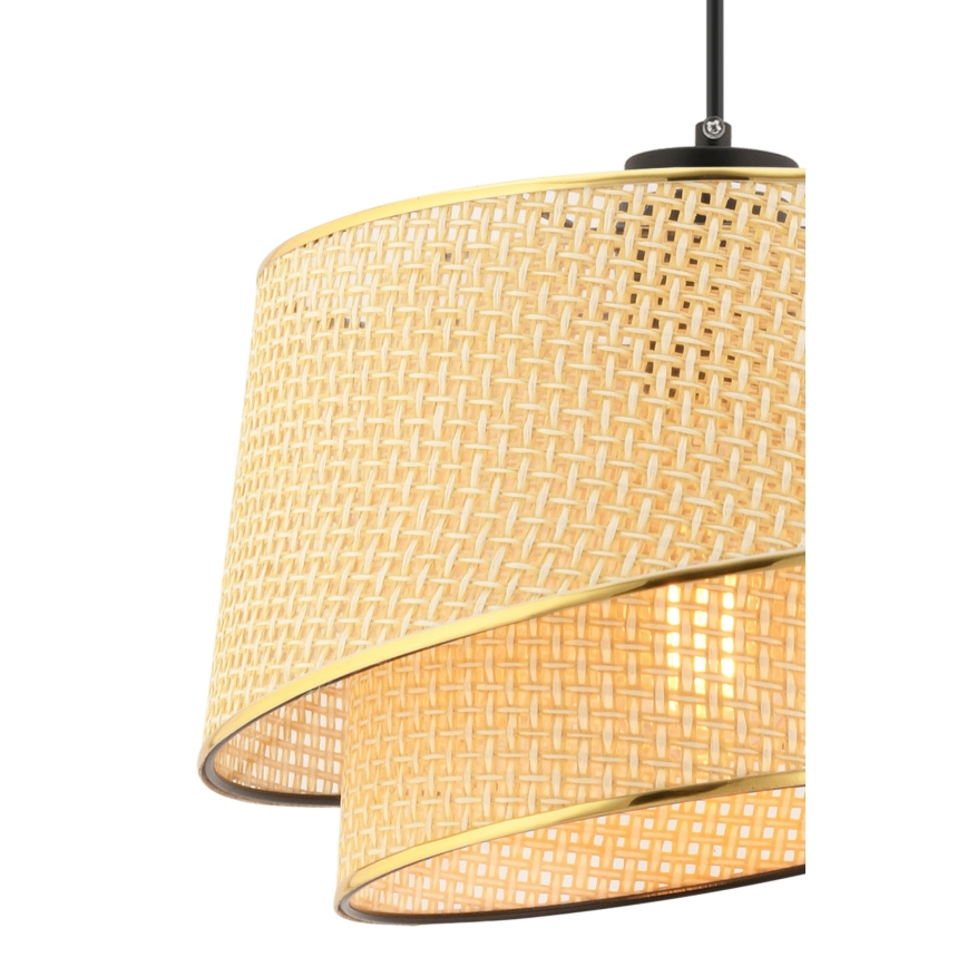 Pendelleuchte mit Kabel BARETTE 1xE27/60W/230V braun/gold