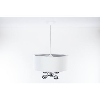 Pendelleuchte mit Kabel BUBBLE 1xE27/60W/230V, Durchmesser 50 cm, weiß