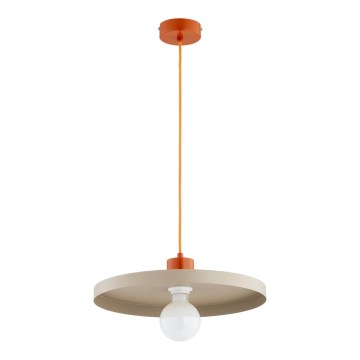 Pendelleuchte mit Kabel ETERI 1xE27/15W/230V beige/kupferfarben