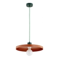 Pendelleuchte mit Kabel ETERI 1xE27/15W/230V Kupfer/Grün