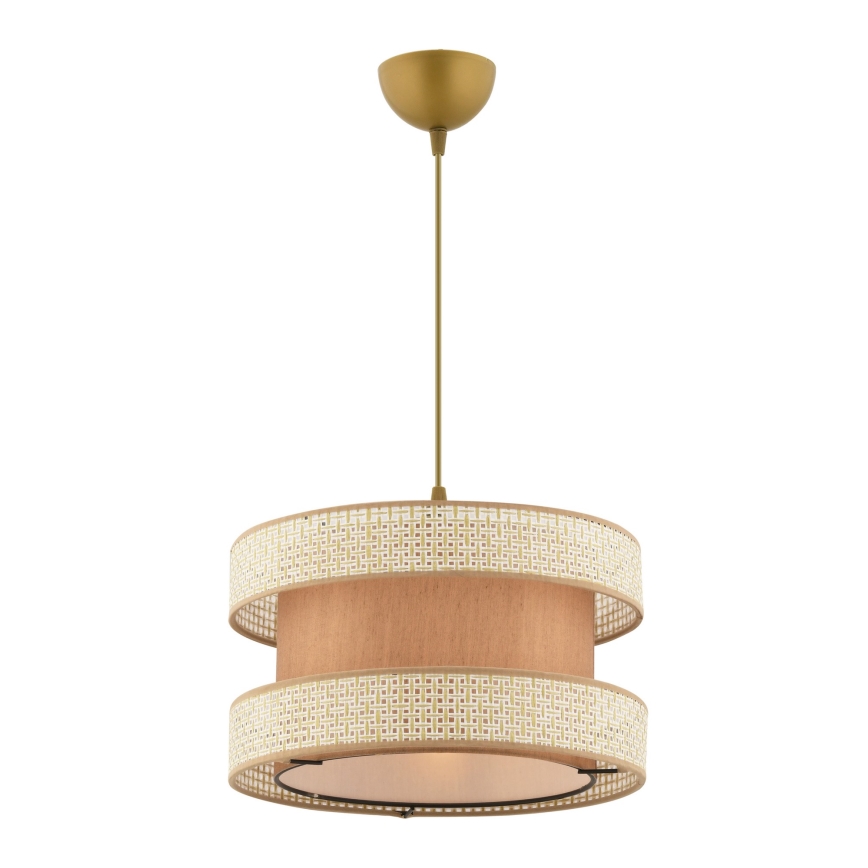 Pendelleuchte mit Kabel HALO 1xE27/60W/230V beige/creme
