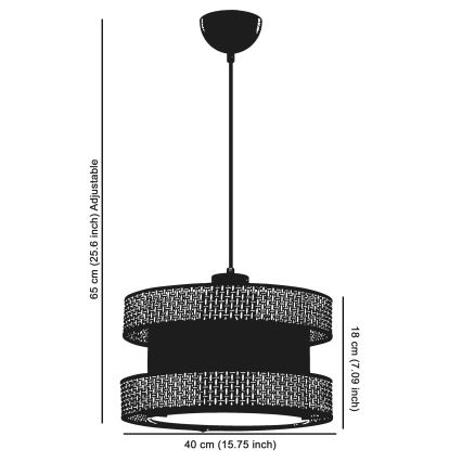 Pendelleuchte mit Kabel HALO 1xE27/60W/230V beige/creme