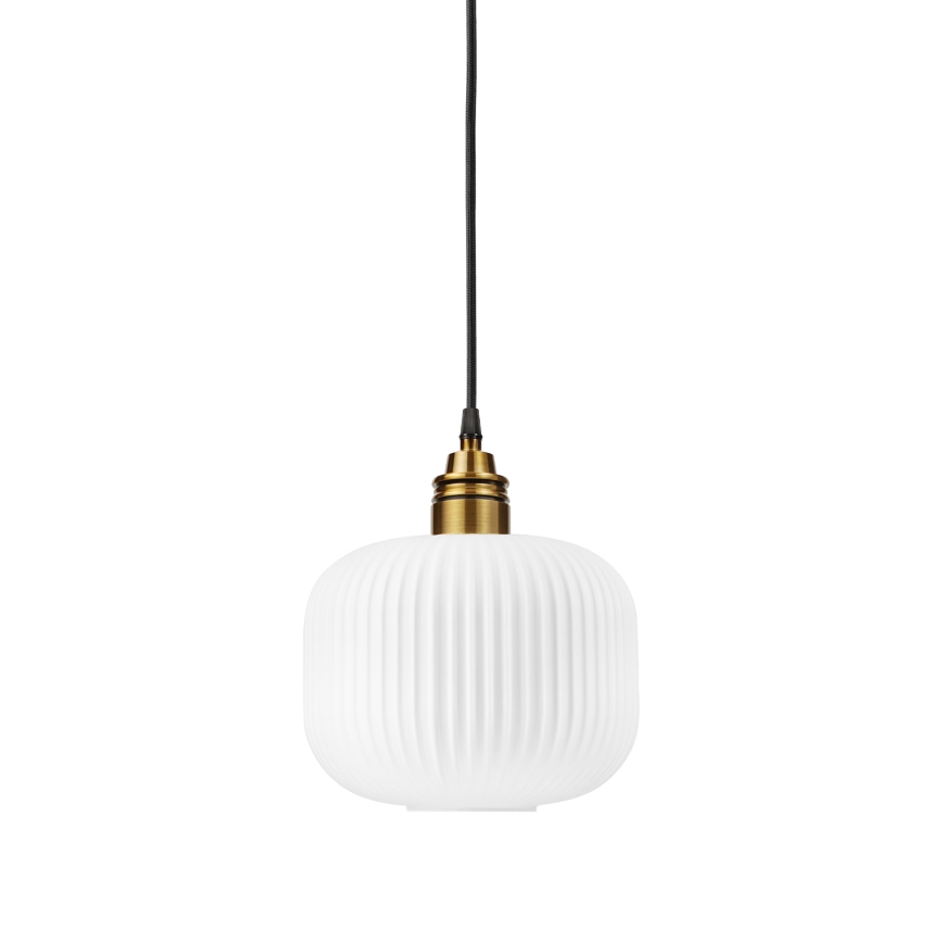 Pendelleuchte mit Kabel HECTOR 1xE27/15W/230V weiß/messing Ø 20 cm