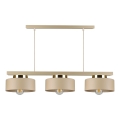 Pendelleuchte mit Kabel IGNIA 3xE27/60W/230V beige/gold