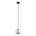 Pendelleuchte mit Kabel LAVA 1xG9/8W/230V Bronze/Rauchbeige