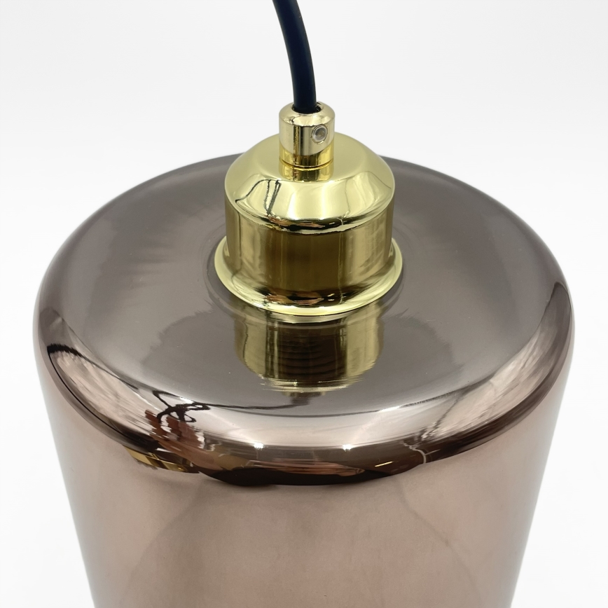Pendelleuchte mit Kabel LIAH 1xE27/15W/230V gold/rauchbraun