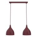 Pendelleuchte mit Kabel NOAK CLASSIC 2xE27/15W/230V burgunderrot